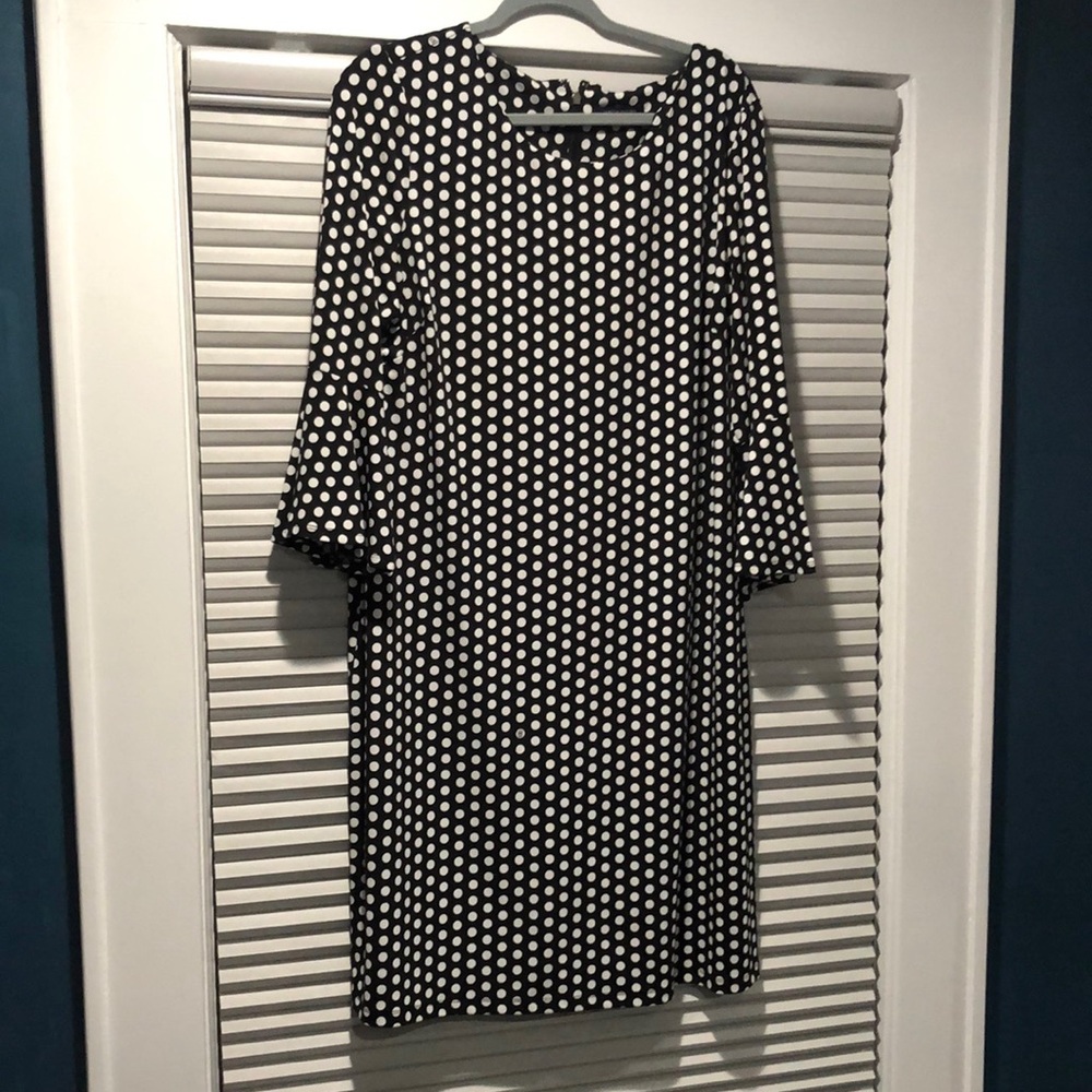 Tommy Hilfiger - polkadotted black and white dress size 16